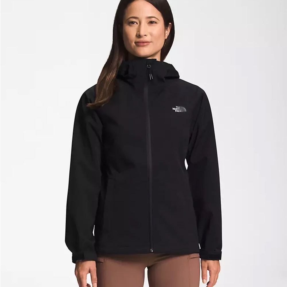 North face black raincoat